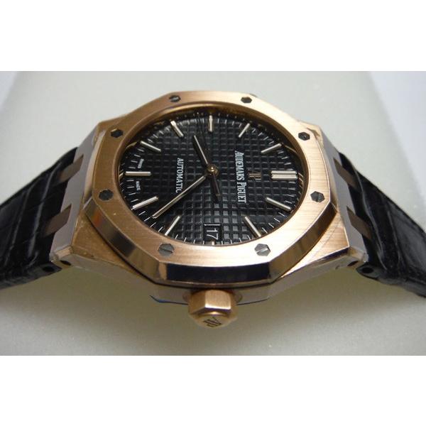 AUDEMARS PIGUET オーデマピゲ ロイヤルオーク PGケース ブラックダイヤル 37mm レザーストラップ　15450OR.OO.D002CR.01｜suisho｜02