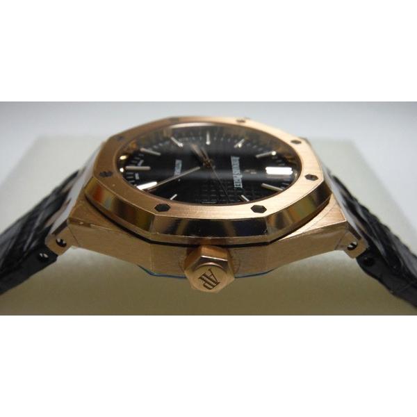 AUDEMARS PIGUET オーデマピゲ ロイヤルオーク PGケース ブラックダイヤル 37mm レザーストラップ　15450OR.OO.D002CR.01｜suisho｜04