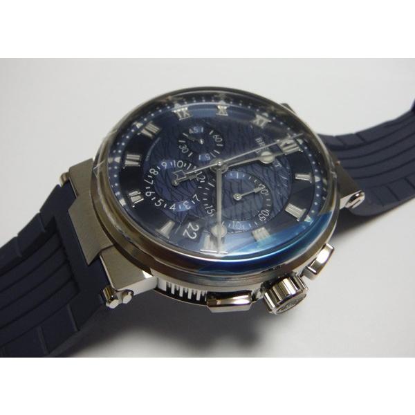 Breguet Marine ブレゲ マリーン クロノグラフ WGケース ブルーダイヤル ラバーストラップ　5527BB/Y2/5WV｜suisho｜03