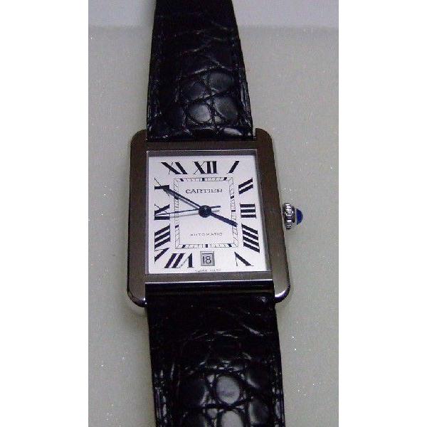 Cartier カルティエ タンクソロ XLサイズ オート 黒革　W5200027｜suisho｜03