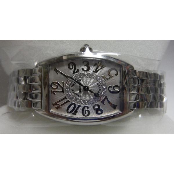 FRANCK MULLER フランクミュラー トノーカーベックス シルバーレリーフ センターダイヤ SS ブレスレット　1752QZ CD1R｜suisho