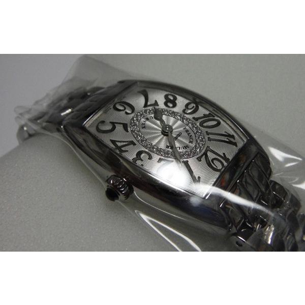 FRANCK MULLER フランクミュラー トノーカーベックス シルバーレリーフ センターダイヤ SS ブレスレット　1752QZ CD1R｜suisho｜05