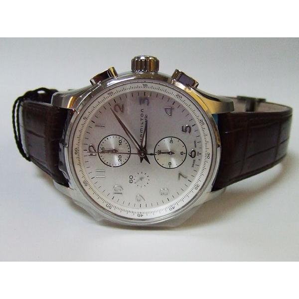 HAMILTON ハミルトン JAZZMASTER ジャズマスター マエストロ オートマチッククロノ メンズ シルバー文字盤 ブラウンレザー　H32716553(67732円)