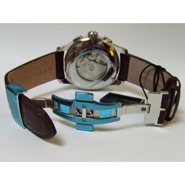 25【新品未使用】 HAMILTON ハミルトン JAZZMASTER ジャズマスター マエストロ オートマチッククロノ メンズ シルバー文字盤 ブラウンレザー　H32716553 【1869240663】(67732円)