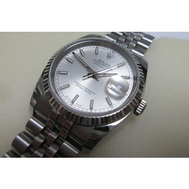 ROLEX ロレックス デイトジャスト36 SS×WGベゼル シルバーダイアル 超美品中古【ほぼ新品】 116234｜suisho｜04