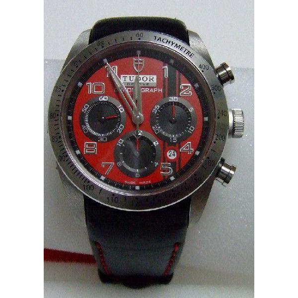 匿名！送料無料！ TUDOR チュードル Fastrider Ducati ファストライダー ドゥカティー レッドダイアル 42mm ブラックカーフ　42000D 【M3487727327】(126378円)