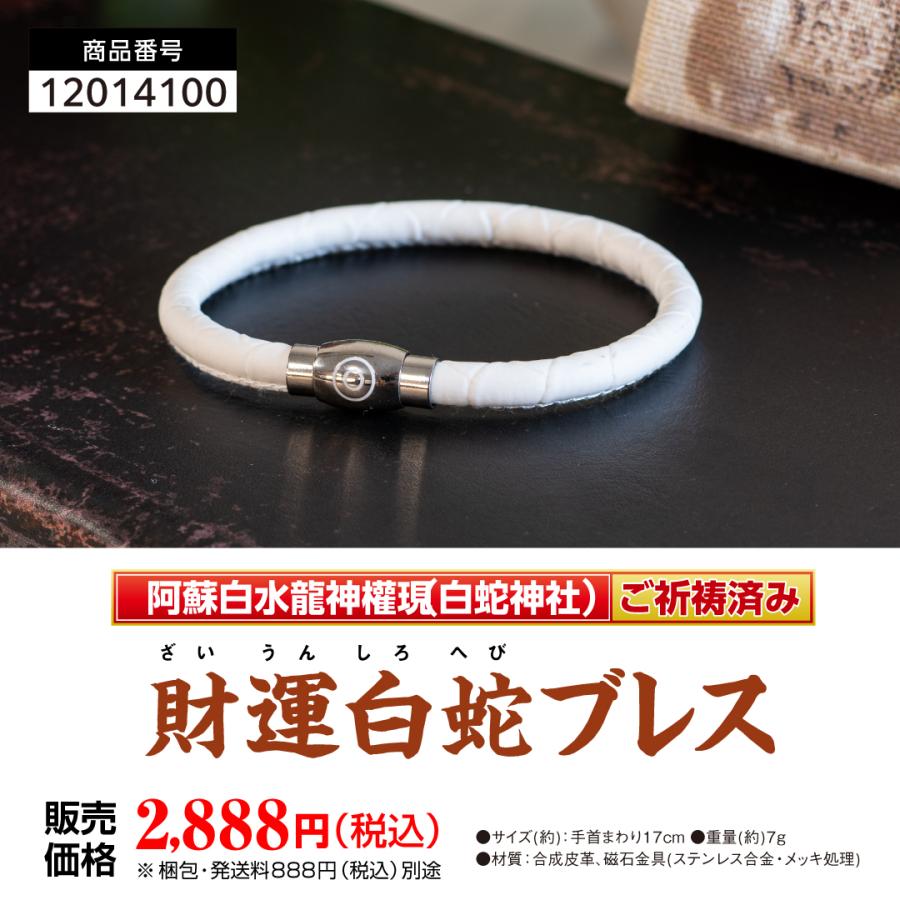 財運白蛇ブレス】白蛇モチーフ 金運 開運 縁起物 ブレスレット 招福