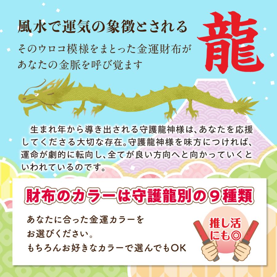 金運万倍龍神財布(一白水星・黒龍・黒】開運 縁起物 長財布 九星