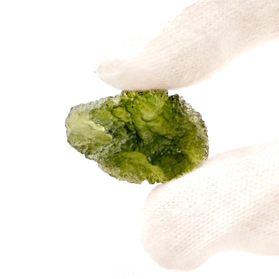 一点もの】モルダバイト(32.637カラット) 原石 鑑別書付き moldavite