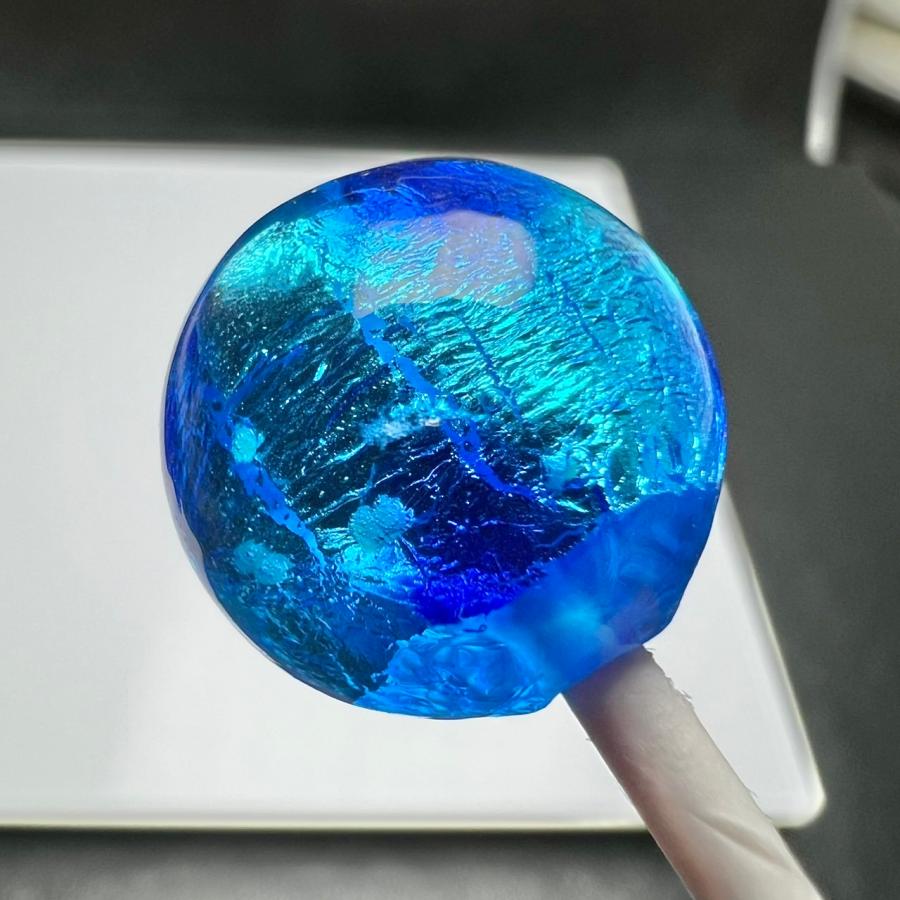 蓄光 ホタルガラス アクアブルー 10mm 1粒売り 沖縄 とんぼガラス