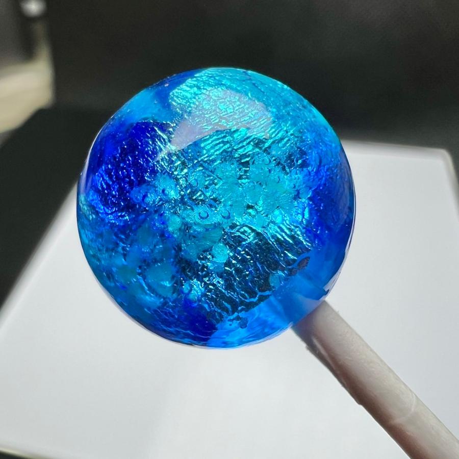 蓄光 ホタルガラス アクアブルー 8mm 1粒売り 沖縄 とんぼガラス