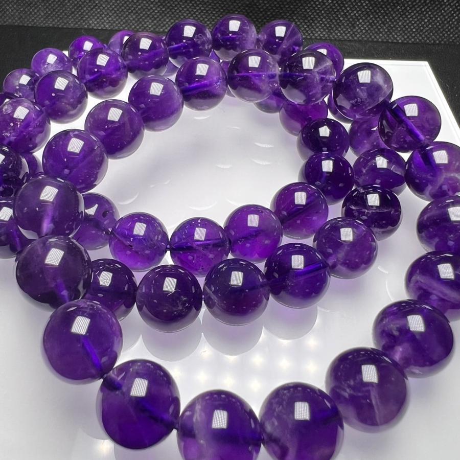 ウルグアイ産 高品質 アメジスト 11-11.5mm ブレスレット 天然石