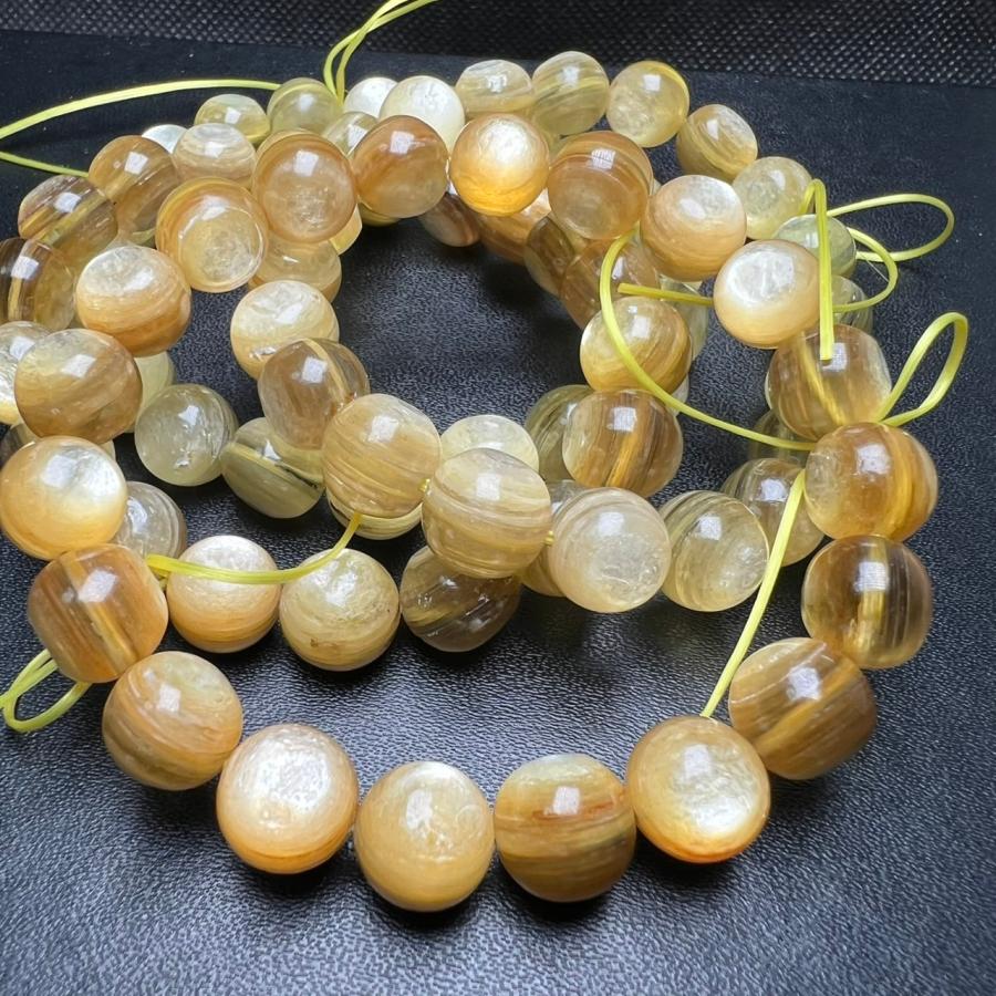 ゴールデンマイカ 13mm ブレスレット 天然石ブレスレット : STONEBIKA 