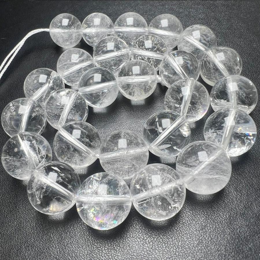 マニカラン産 天然結晶入り ヒマラヤ 水晶 14mm 連売り ブレスレット