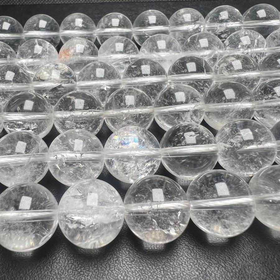 マニカラン産 天然結晶入り ヒマラヤ 水晶 14mm 連売り ブレスレット