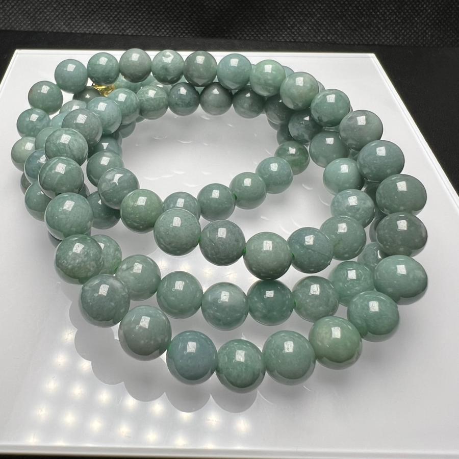 天然 ヒスイ 本翡翠 7mm 連売り ブレスレット2本分 天然石 ミャンマー