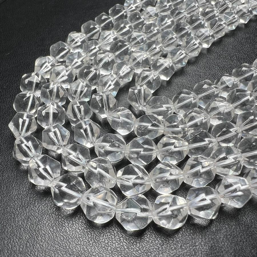 水晶 スターカット 5mm*6mm 連売り ブレスレット2本分 : STONEBIKA