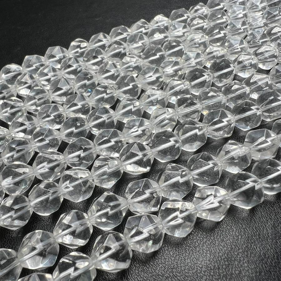 水晶 スターカット 5mm*6mm 連売り ブレスレット2本分 : STONEBIKA
