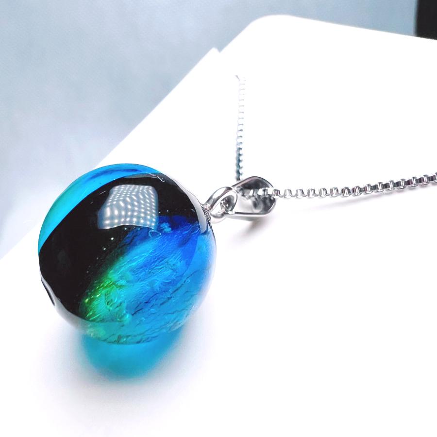 ケラママリン ホタルガラス ネックレス 14mm±0.5mm とんぼ