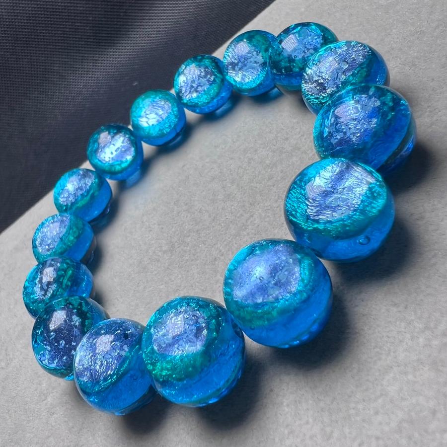 OKINAWABLUEワックスコードブレスレット黒カビラI