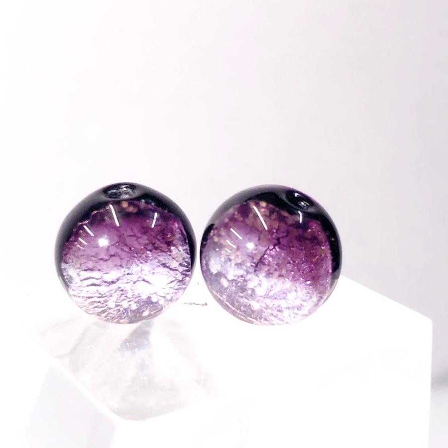 ホタルガラス マリンパープル 8mm±0.5mm 10粒セット 蓄光 とんぼ