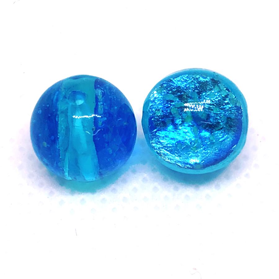 ホタルガラス ミヤコマリン 14mm±0.5mm 粒売り 蓄光とんぼガラス