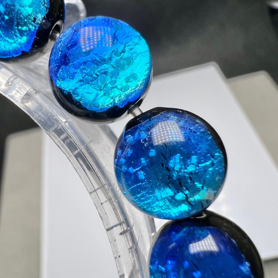 ホタルガラスおまとめ タケトミブルー 8mm±0.5mm 10粒セット 蓄光ホタルガラス とんぼ