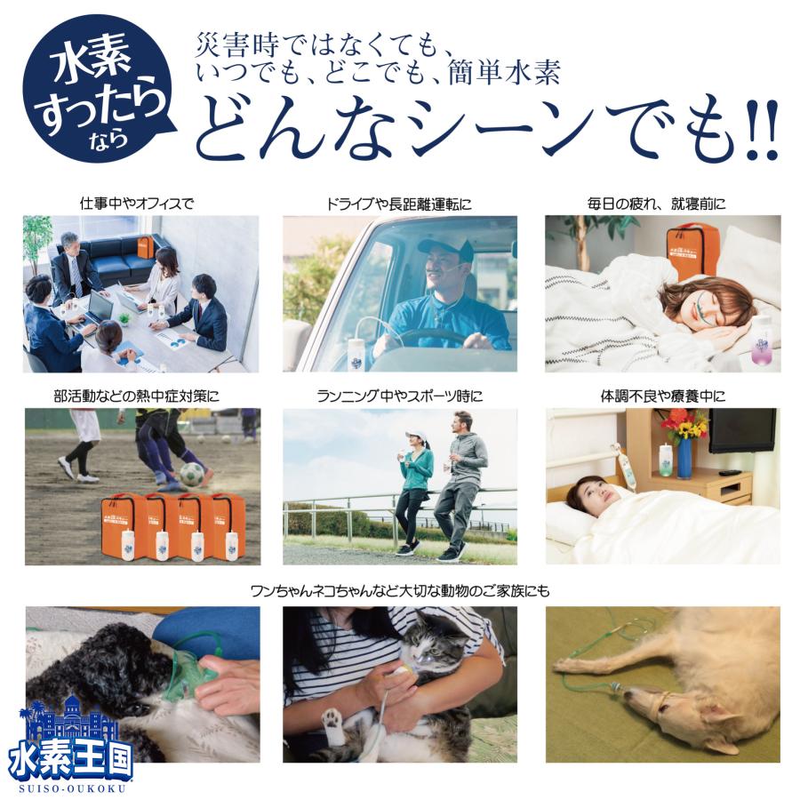ポータブル水素吸入キット 水素deレスキュー （水素吸入器 水素ガス