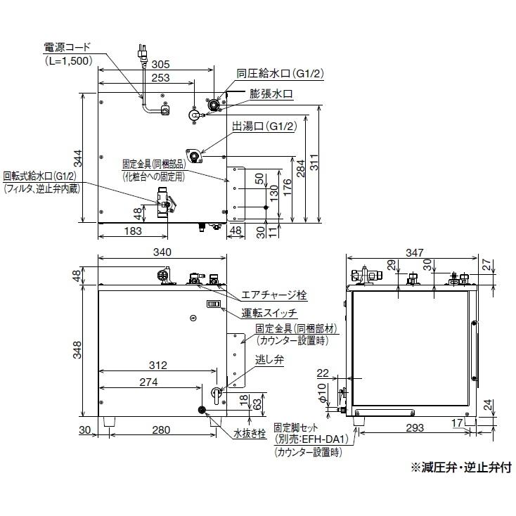 LIXIL　リクシル　電気温水器　ゆプラス　スタンダードタイプ　EHPN-H25N4　タンク容量25リットル