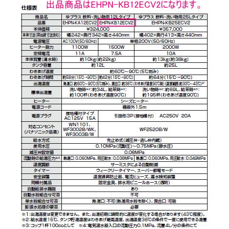 LIXIL・INAX　電気温水器　ゆプラス　12リットル　飲料・洗い物用　200V　EHPN-KB12ECV2