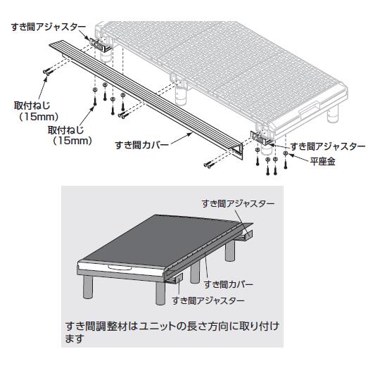 TOTO TOTO EWB476 浴室すのこ カラリ床用すき間調整材11〜50ミリ TOTO TOTO EWB476 浴室すのこ カラリ床用すき間調整材11〜50ミリ