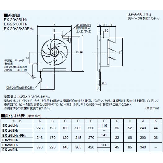 三菱換気扇 EX-25EMP9 30cm 連動式引きひも付 Amazon | 三菱電機