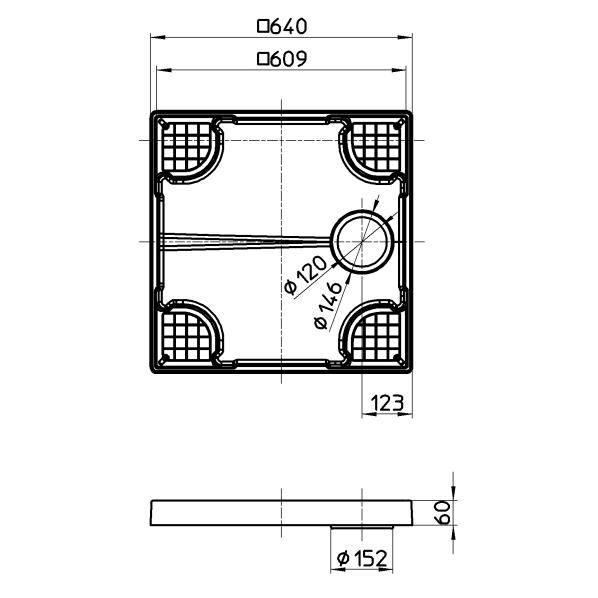 SANEI(水栓金具) 洗濯機パン 640ミリX640ミリタイプ 三栄水栓 SANEI(水栓金具) 洗濯機パン 640ミリX640ミリタイプ 三栄水栓