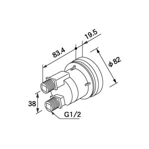 ノーリツ 給湯器用循環アダプター HX-SF フレキ接続・ストレート