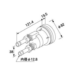 ノーリツ 給湯器用循環アダプター HX-SS ロー付接続・ストレート 