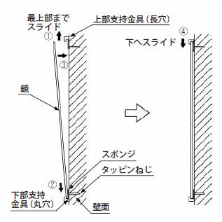 スタンダード化粧鏡　防錆タイプなので浴室にも設置出来ます。サイズ305ミリX459ミリ　LIXIL・INAX　KF-3045A｜suisuimart｜02