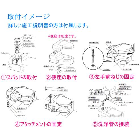 和風便器から洋風便器にカンタン変身！LIXIL・INAX　和風アタッチメント　RC-504｜suisuimart｜04