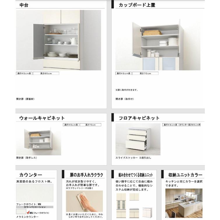 シエラ リクシル システムキッチン シエラS キッチン収納 間口 シエラ リクシル システムキッチン シエラS キッチン収納 間口
