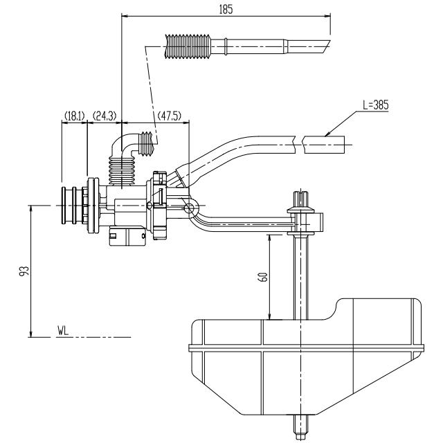 LIXIL（リクシル） トイレ部品 ボールタップ TF-3840B-20 : スイスイ