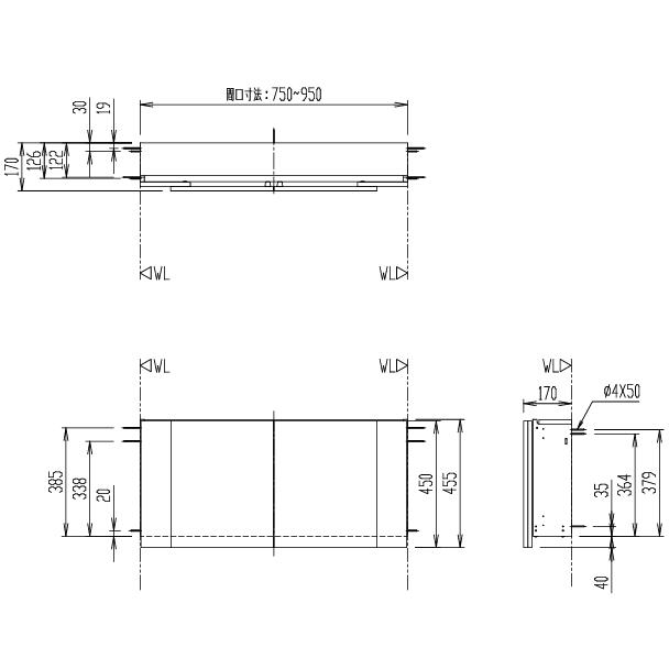 LIXIL（リクシル） TSF-406S 奥行170mmタイプ トイレ収納 間口が調整