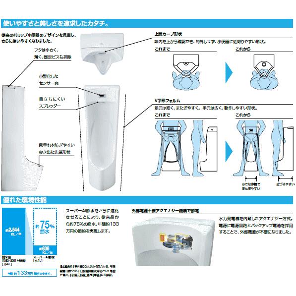 LIXIL LIXIL・INAX センサー一体形ストール小便器 アクエナジー LIXIL LIXIL・INAX センサー一体形ストール小便器 アクエナジー