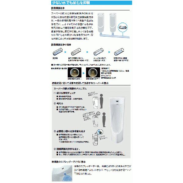 LIXIL・INAX　リクシル・イナッ クス　センサー一体形ストール小 便器　アクエナジー（自己発電式 ）仕様　壁排水タイプ　U-A51MPの画像