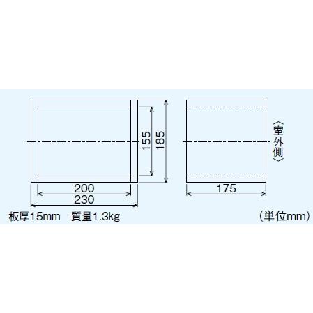 三菱（MITSUBISHI） 浴室用換気扇専用木枠 W-121 : スイスイマート