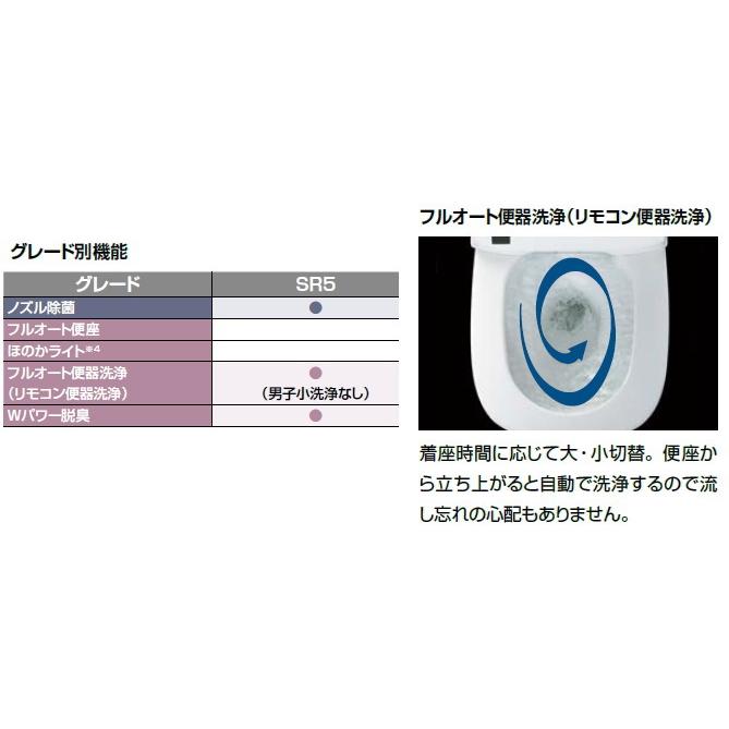 リクシル　サティスSタイプリトイレ　SR5グレード　YBC-S40H+DV-S825H　【ブースター付】　床排水　排水芯200〜580ミリ用｜suisuimart｜04