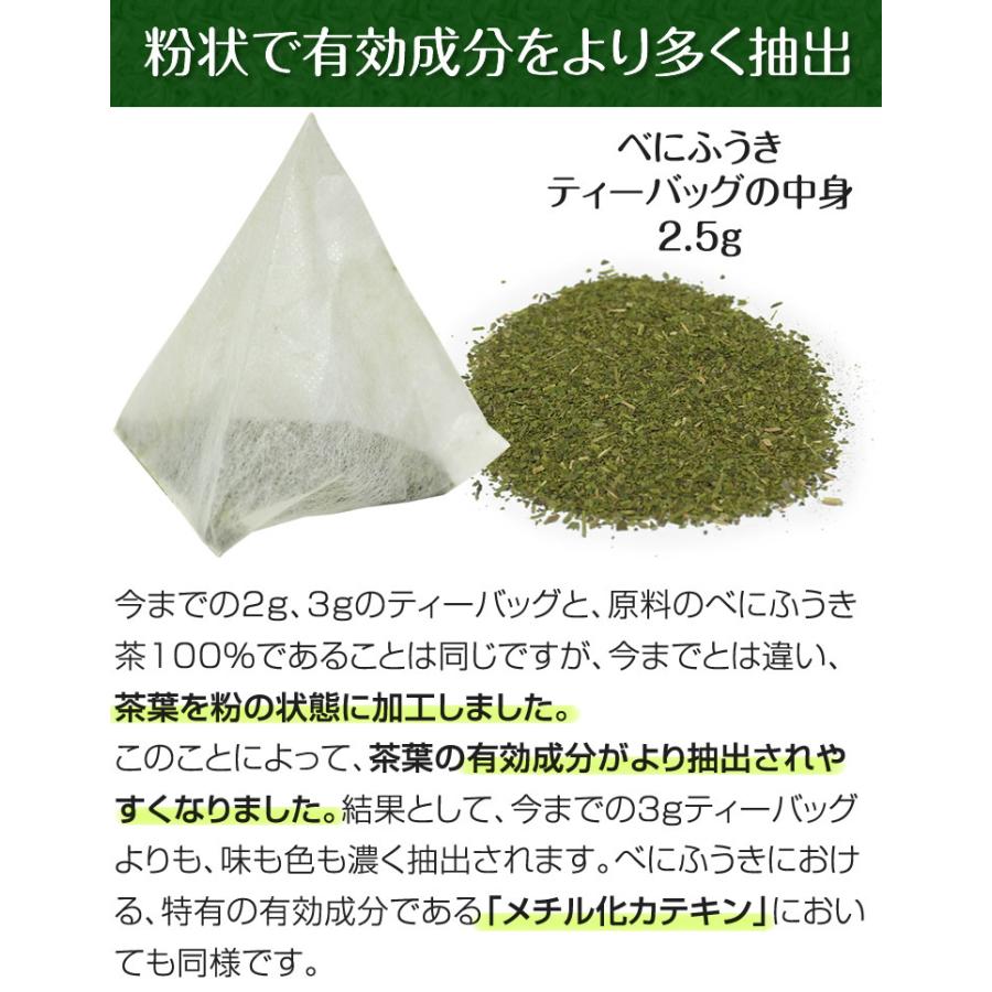 緑茶べにふうきティーバッグ 2.5g×100包 メチル化カテキンがたっぷり 無農薬栽培茶 メール便指定で送料無料(同梱不可)｜suisyamura｜09