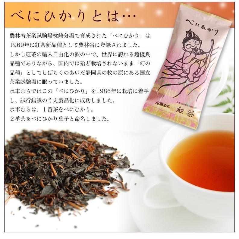 国産 無農薬紅茶 べにひかり100g 無添加 国産紅茶 和紅茶 静岡産 通販　3袋で送料無料｜suisyamura｜03