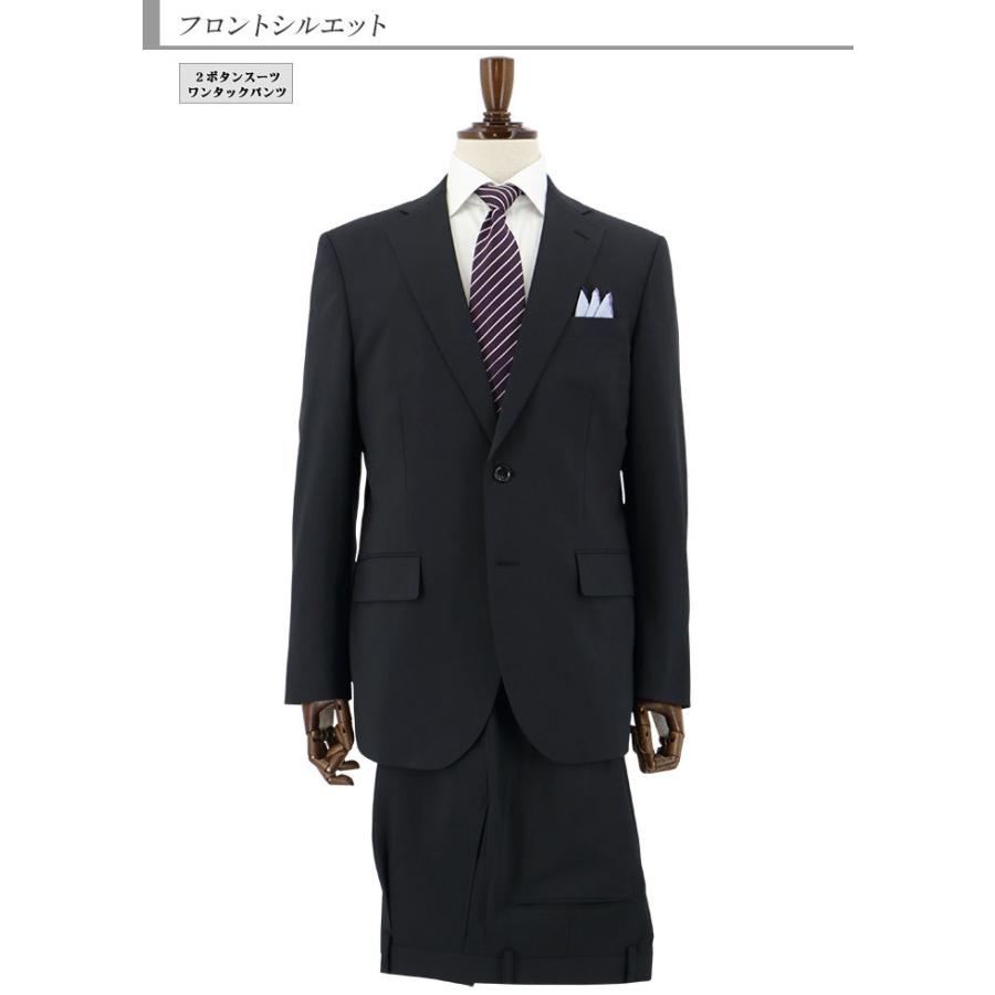 爆買 スーツ メンズ ビジネススーツ 黒 無地 ストレッチ リンクル