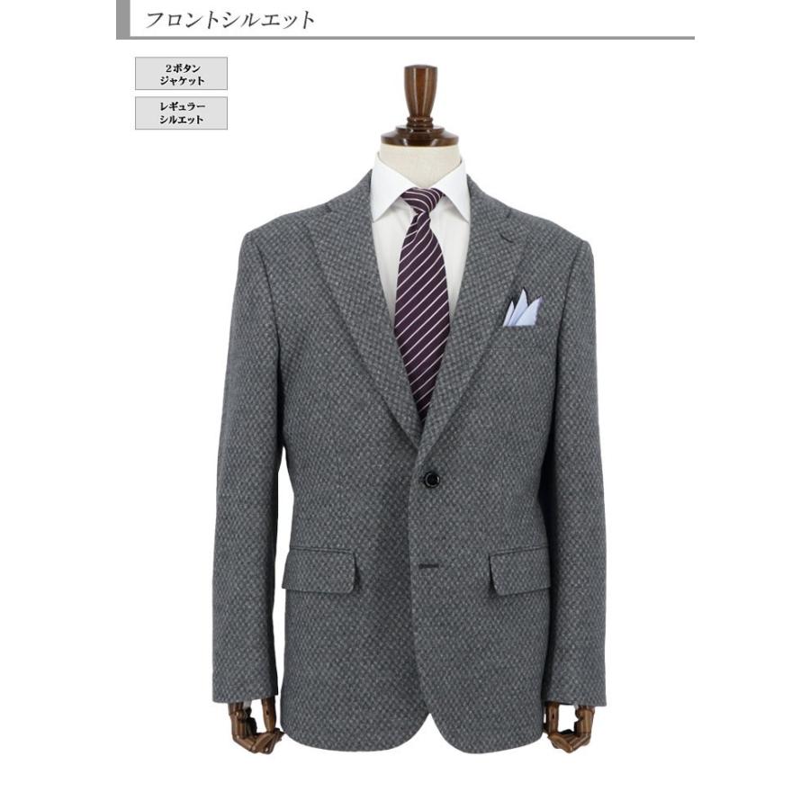 ジャケット メンズ ビジネス テーラード グレー チェック ストレッチ  