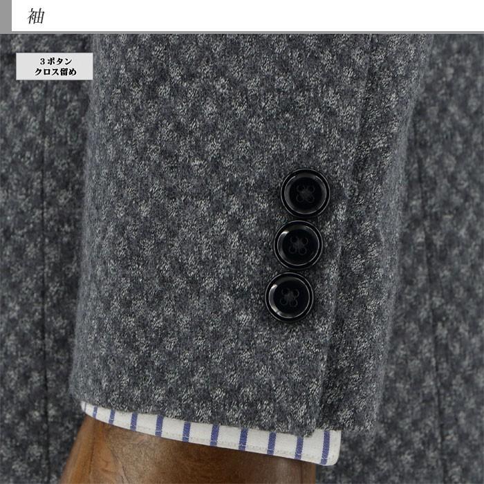 ジャケット メンズ ビジネス テーラード グレー チェック ストレッチ  