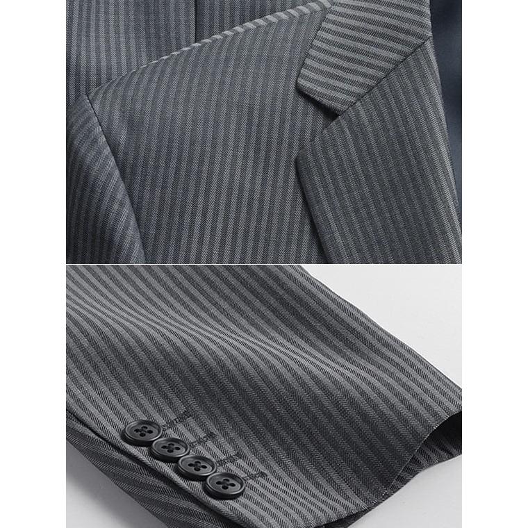 3ピース Kent Ave シングルスーツ 段返り 総裏地 黒 メンズ M〜L位